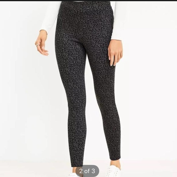 Loft Leopard Print Ponte Leggings - Picture 1 of 3